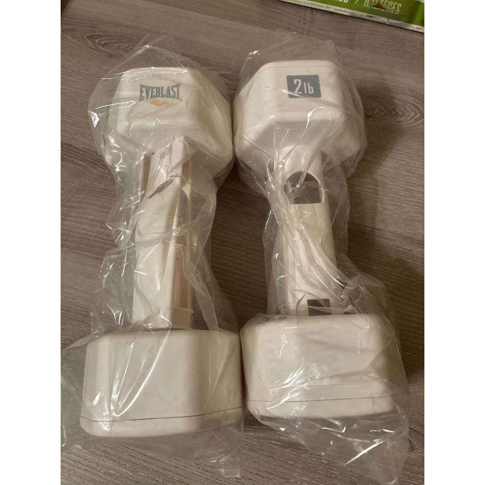 Everlast FiT 2lb Dumbbells for Nintendo Wii Remote and Nunchuk White Weights Set - Picture 6 of 6